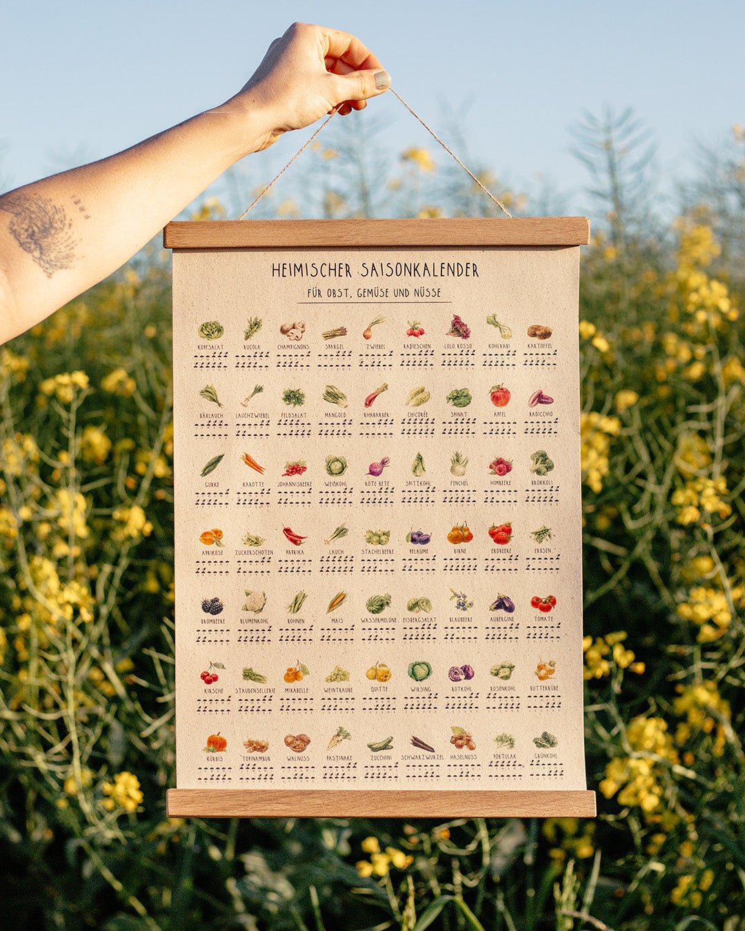 Bundle "Heimischer Saisonkalender - Poster" - Saisonkalender - MARKTSAM