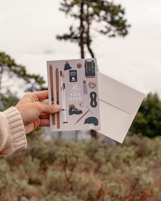 Grußkarte All you need - Postkarte - MARKTSAM