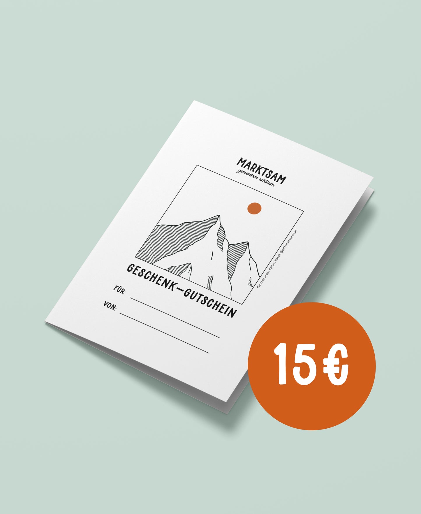 Geschenkgutschein zum Ausdrucken - Motiv Berge