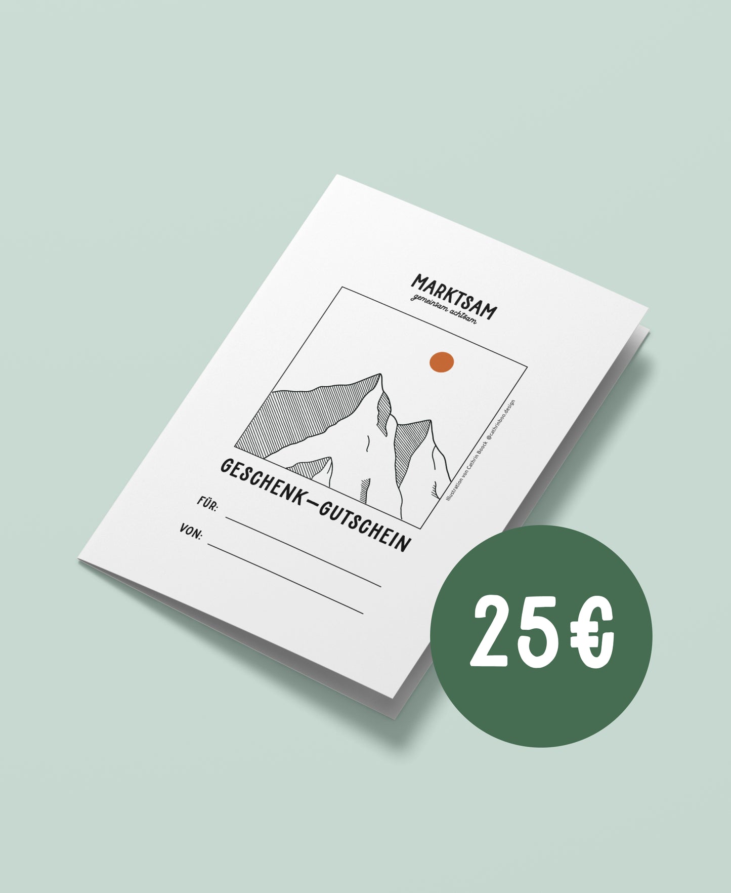 Geschenkgutschein zum Ausdrucken - Motiv Berge