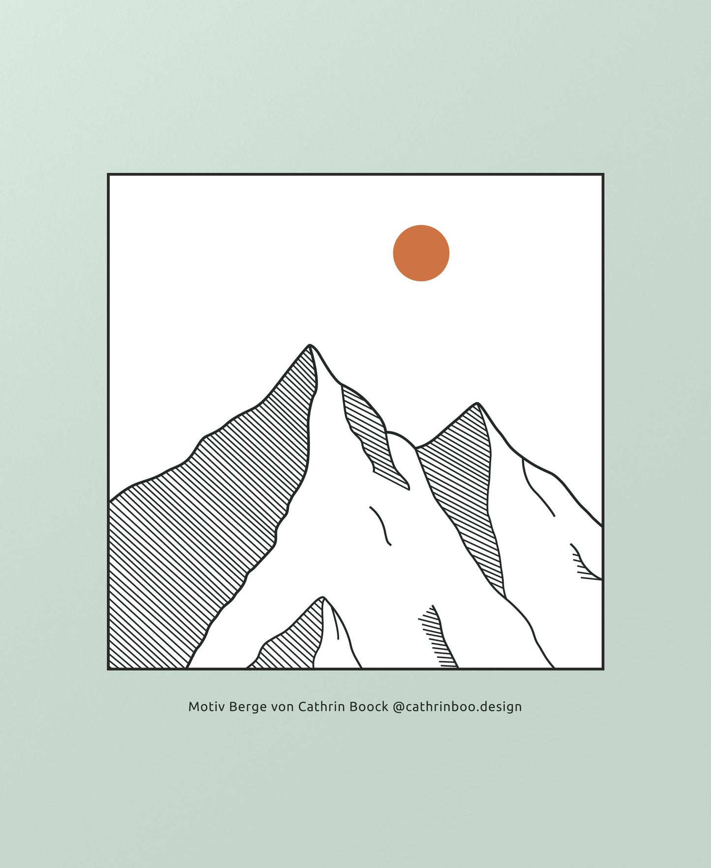 Geschenkgutschein zum Ausdrucken - Motiv Berge