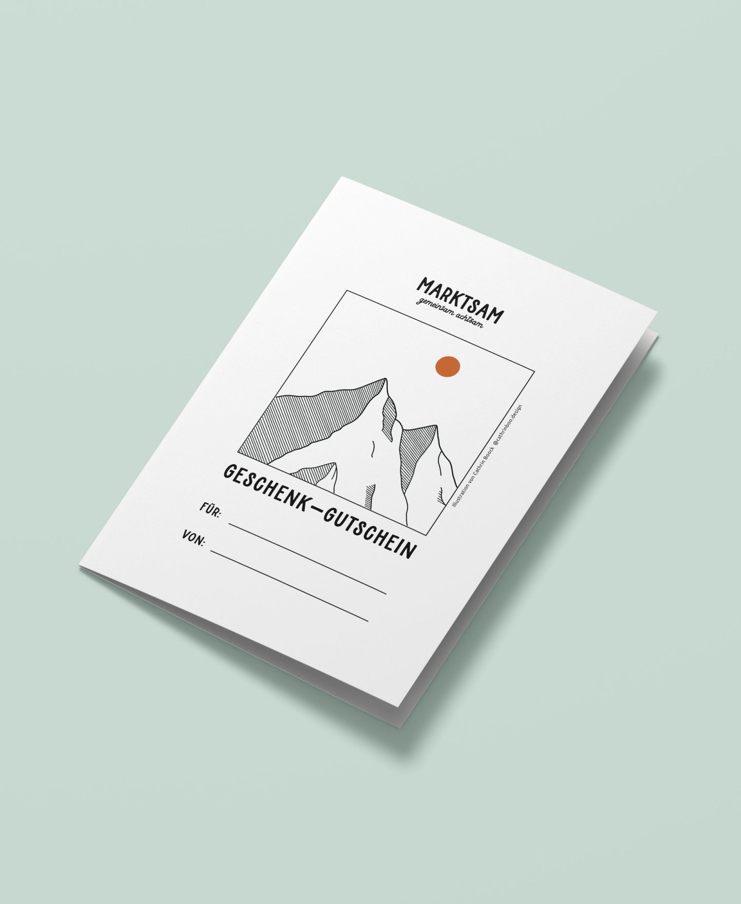 Geschenkgutschein zum Ausdrucken - Motiv Berge