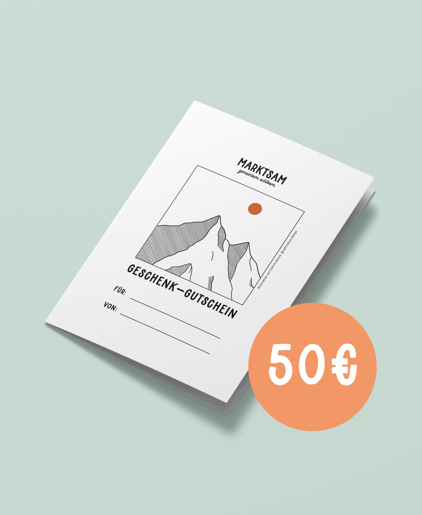 Geschenkgutschein zum Ausdrucken - Motiv Berge