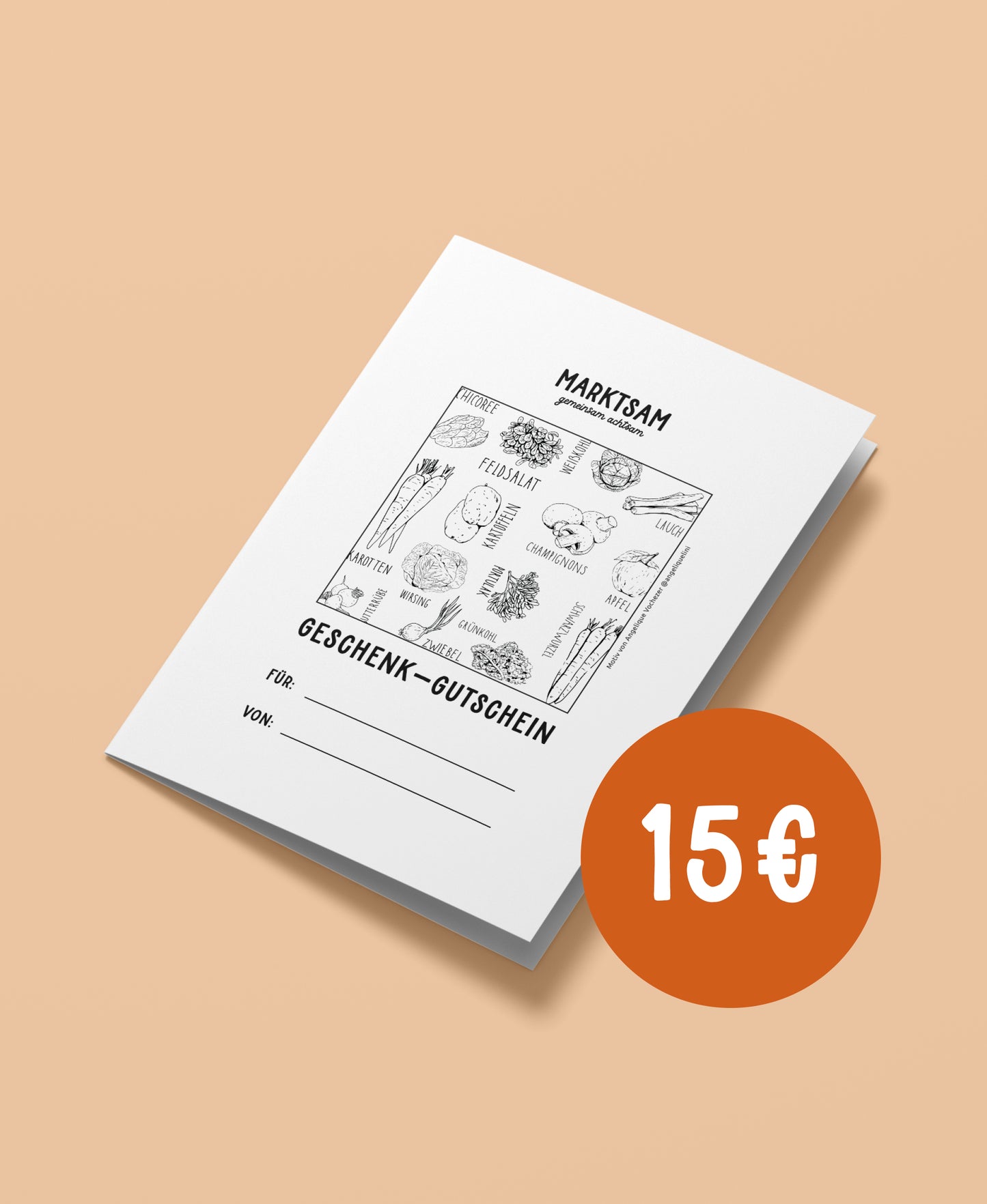 Geschenkgutschein zum Ausdrucken - Motiv Gemüse