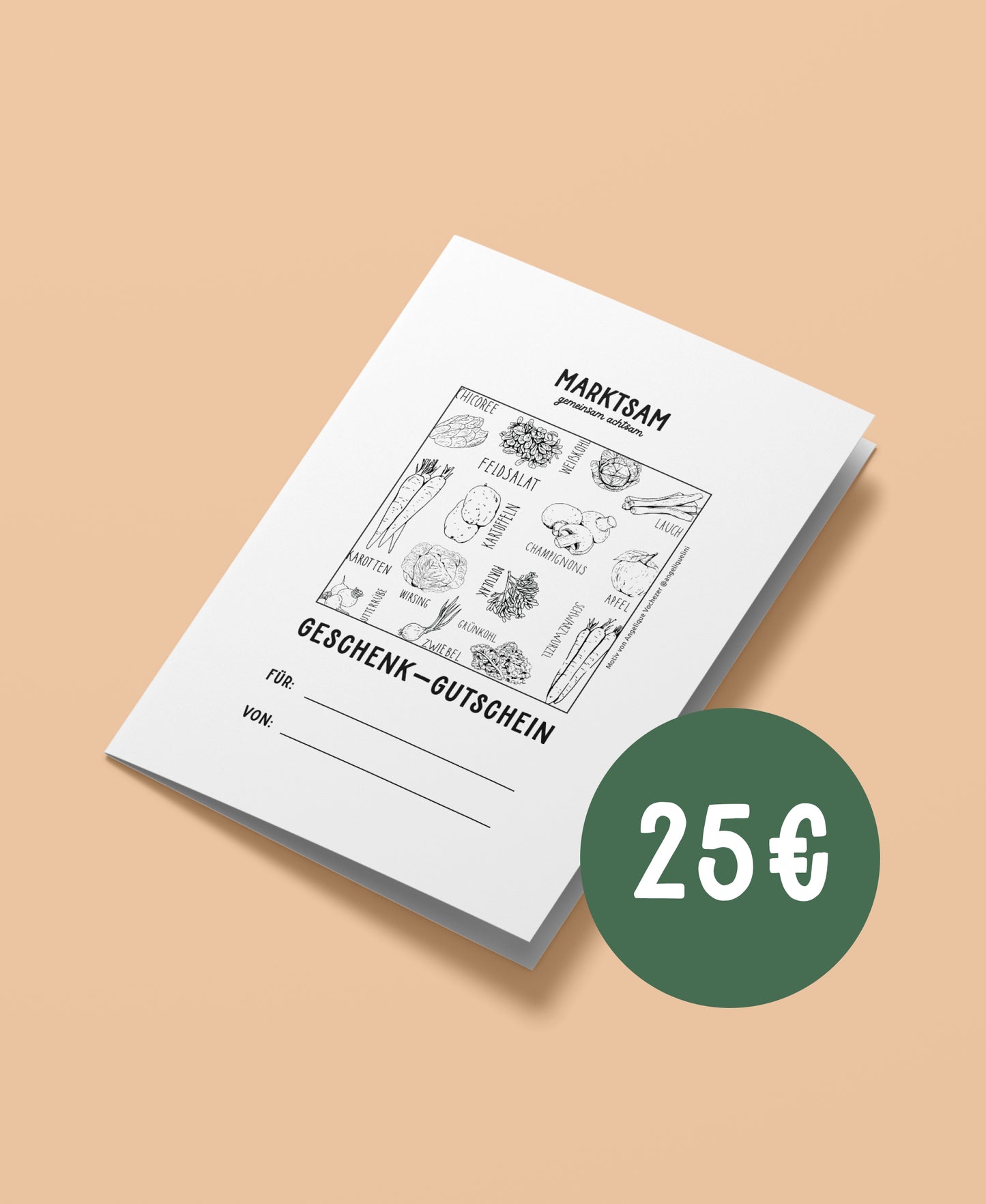 Geschenkgutschein zum Ausdrucken - Motiv Gemüse