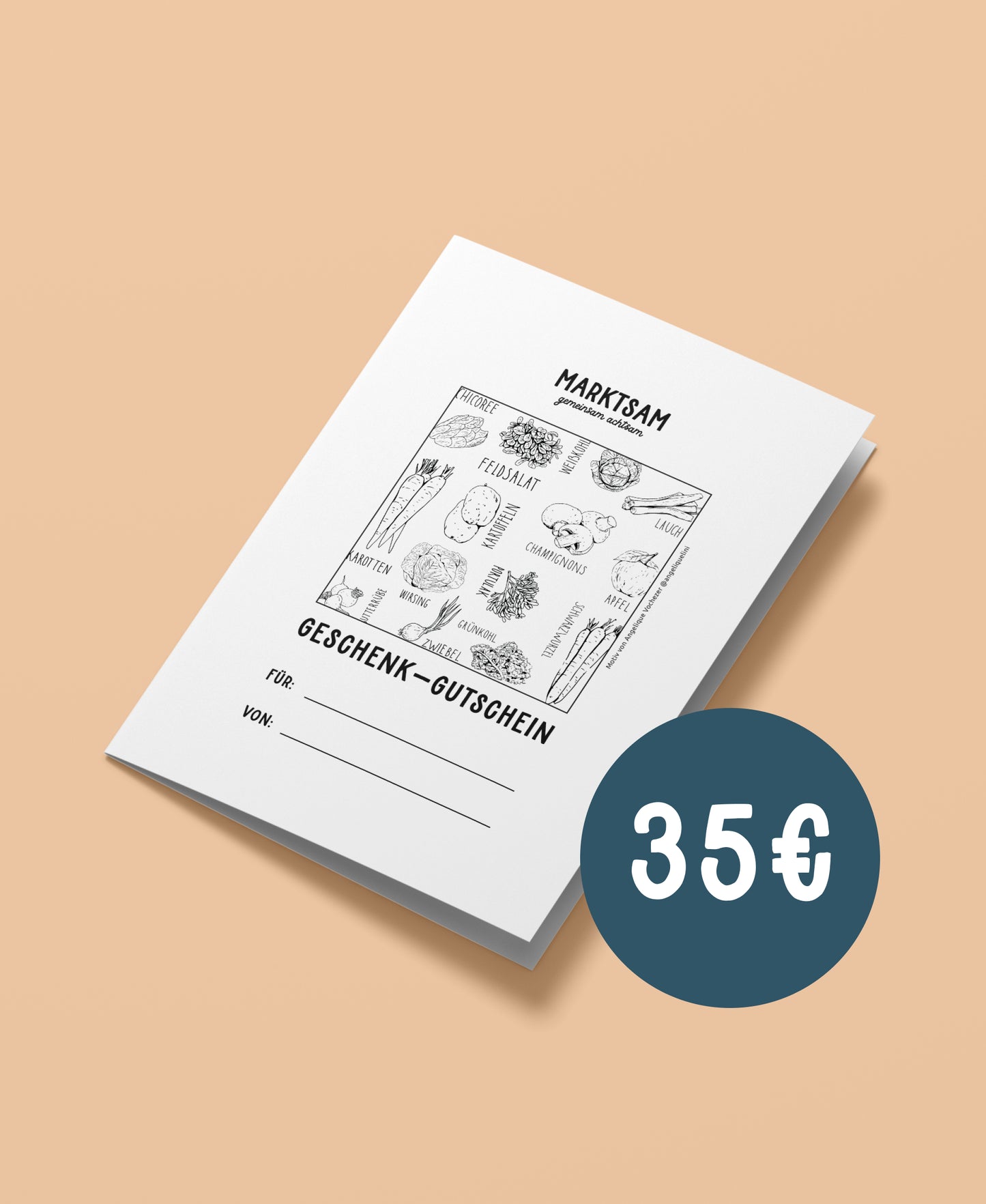 Geschenkgutschein zum Ausdrucken - Motiv Gemüse