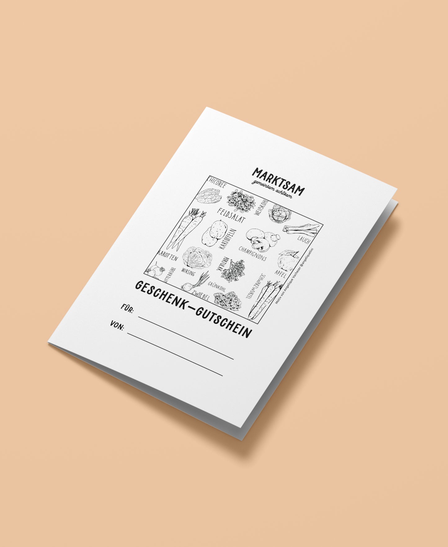 Geschenkgutschein zum Ausdrucken - Motiv Gemüse