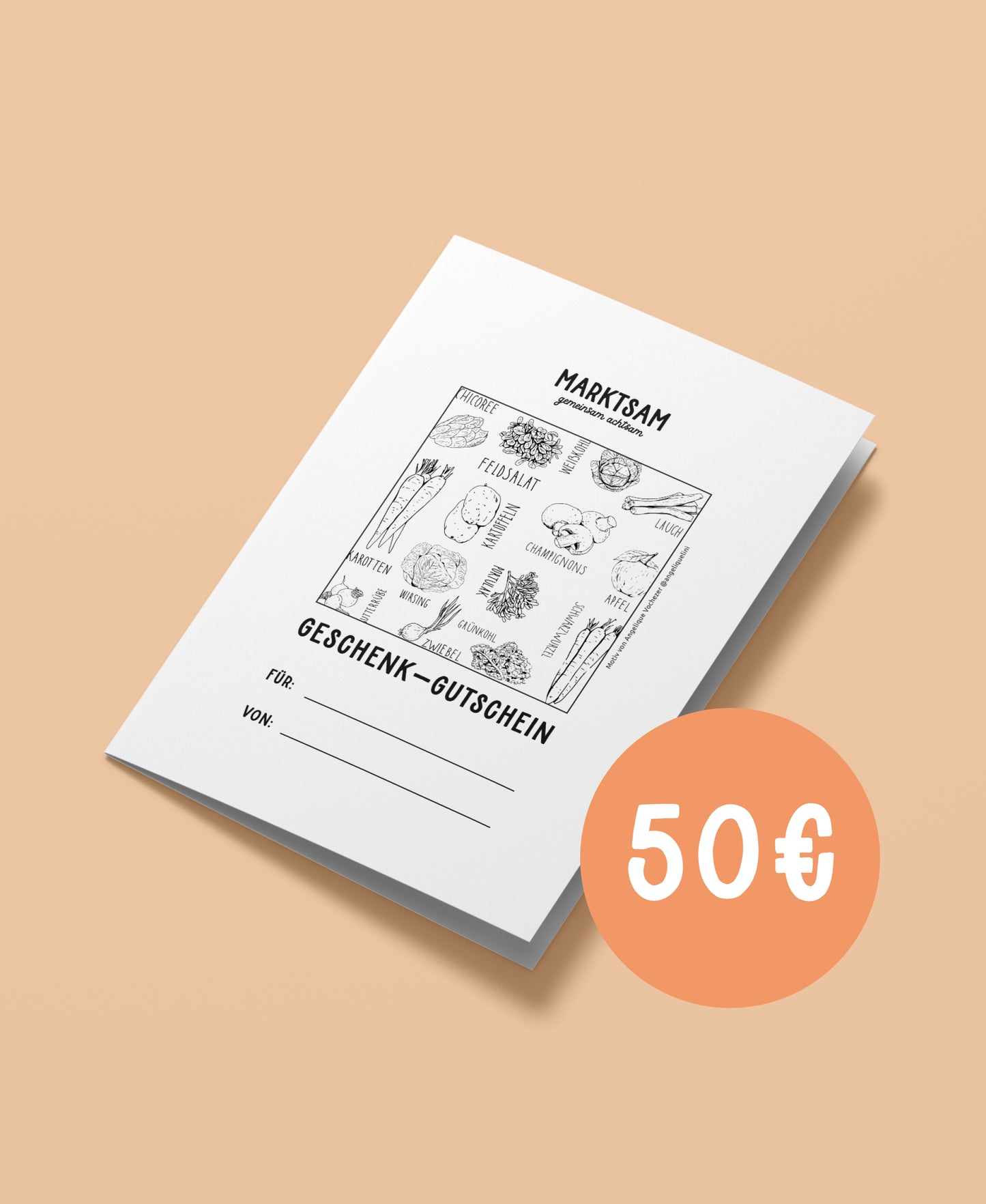 Geschenkgutschein zum Ausdrucken - Motiv Gemüse